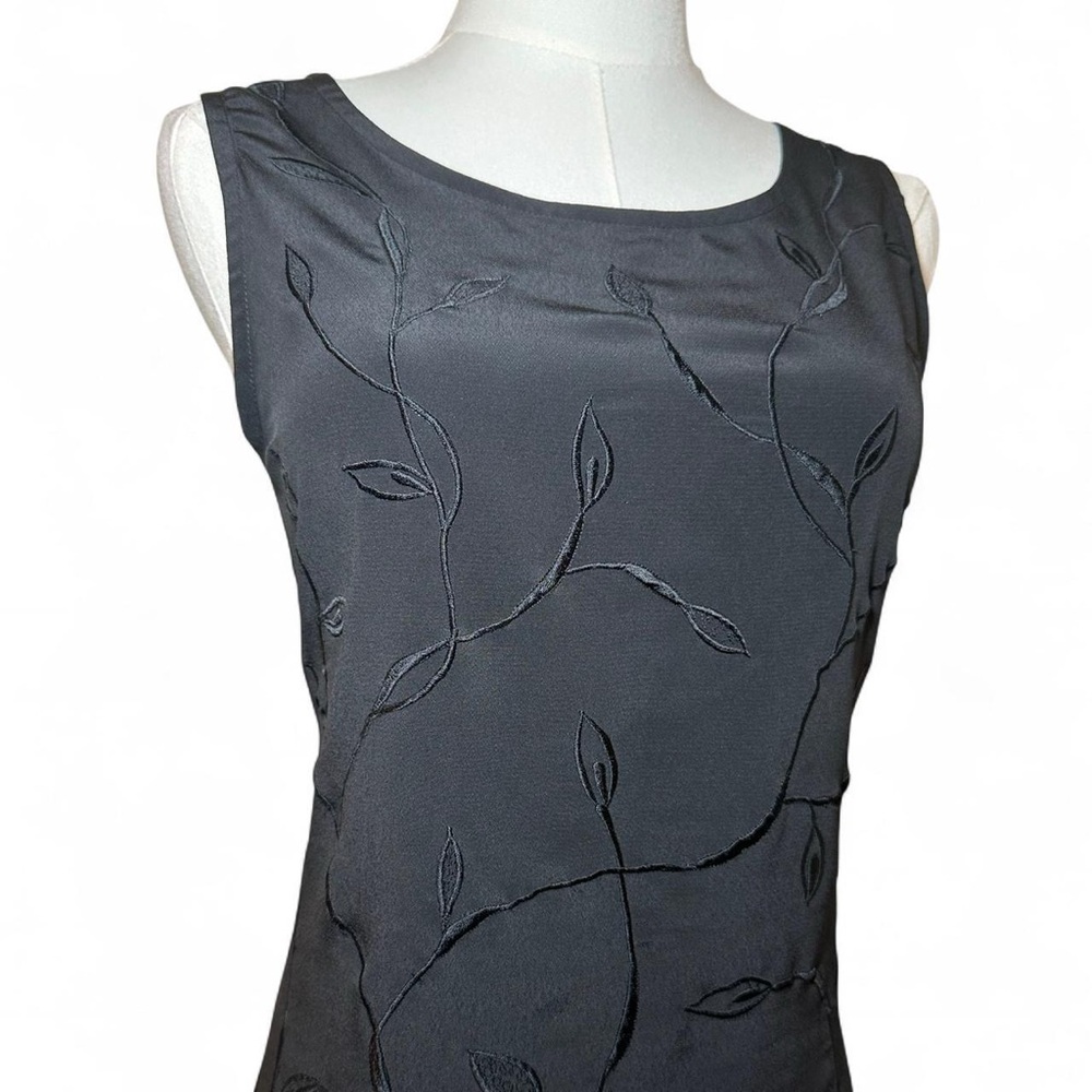 Vintage Embroidered Midi Dress Fairycore Cottagecore Dark Romantic